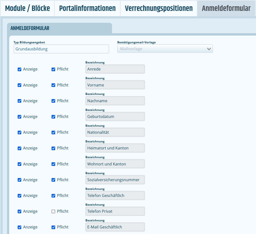 Reiter Anmeldeformular Reiter für Anmeldeformulare