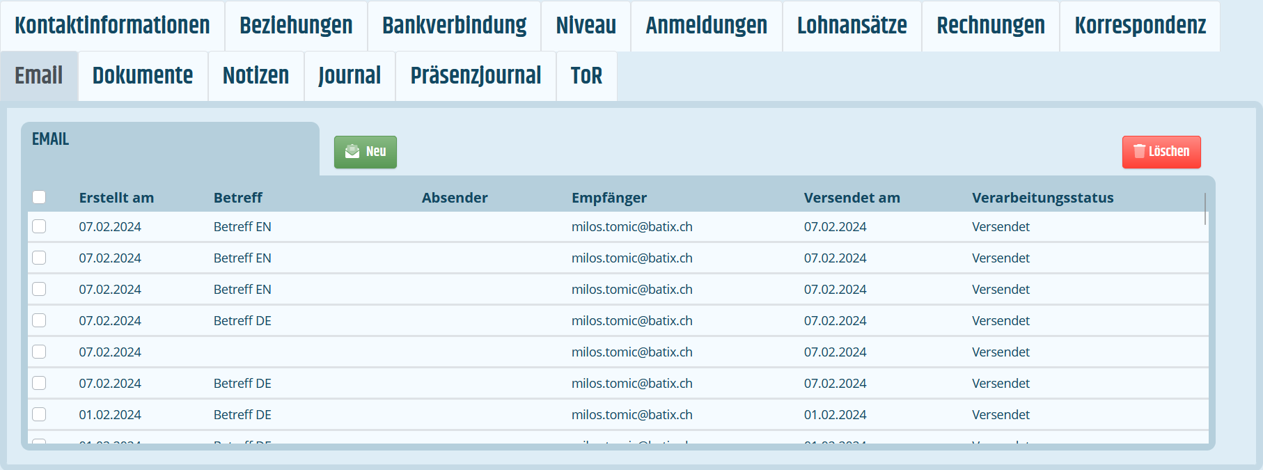 Reiter für E-Mails