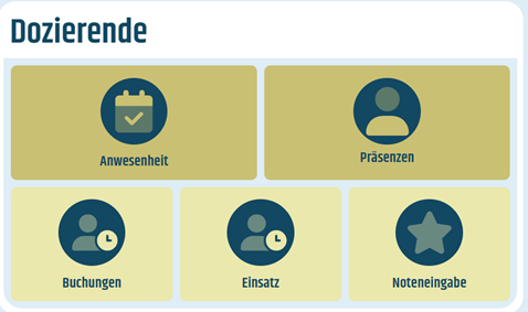 Kachel für das Modul Dozierende auf dem Dashboard