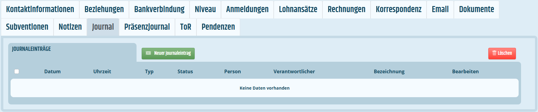 Reiter für das Journal