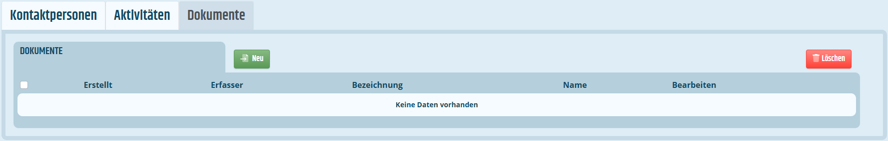 Reiter für Dokumente